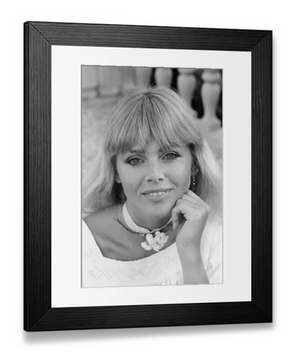 Framed Print : Britt Ekland, Swedish actress, pictured at home in Beverly Hills, Los Angeles, California