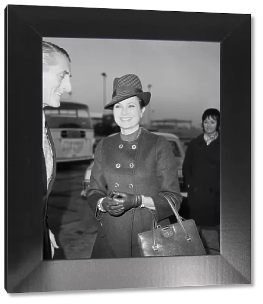 Princess Grace arrives at Heathrow Airport today from Monaco
