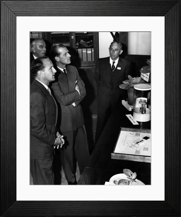 Framed Print : The Duke of Edinburgh opens new labs at the National Vegetable Research Station Framed Print : The Duke of Edinburgh opens new labs at the National Vegetable Research Station