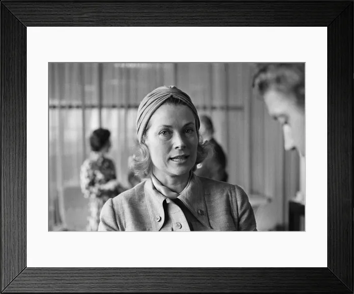 Framed Print : Princess Grace of Monaco arrives at Dublin Airport in Ireland Framed Print : Princess Grace of Monaco arrives at Dublin Airport in Ireland