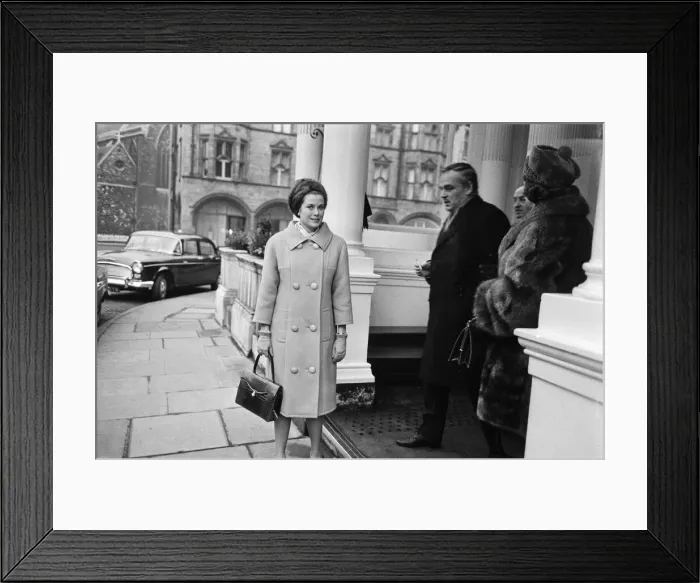 Framed Print : Princess Grace of Monaco and her husband Prince Rainier III leaving the Connaught Hotel Framed Print : Princess Grace of Monaco and her husband Prince Rainier III leaving the Connaught Hotel