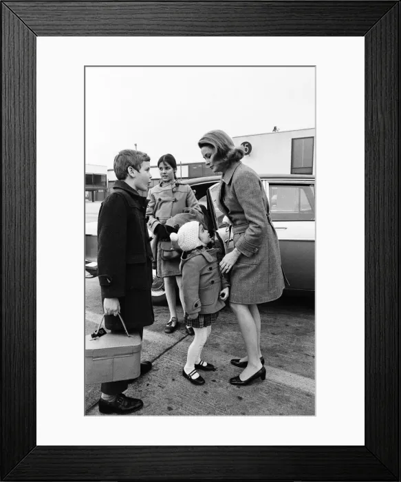 Framed Print : Princess Grace of Monaco was at Heathrow this afternoon to meet her 3 children who flew Framed Print : Princess Grace of Monaco was at Heathrow this afternoon to meet her 3 children who flew