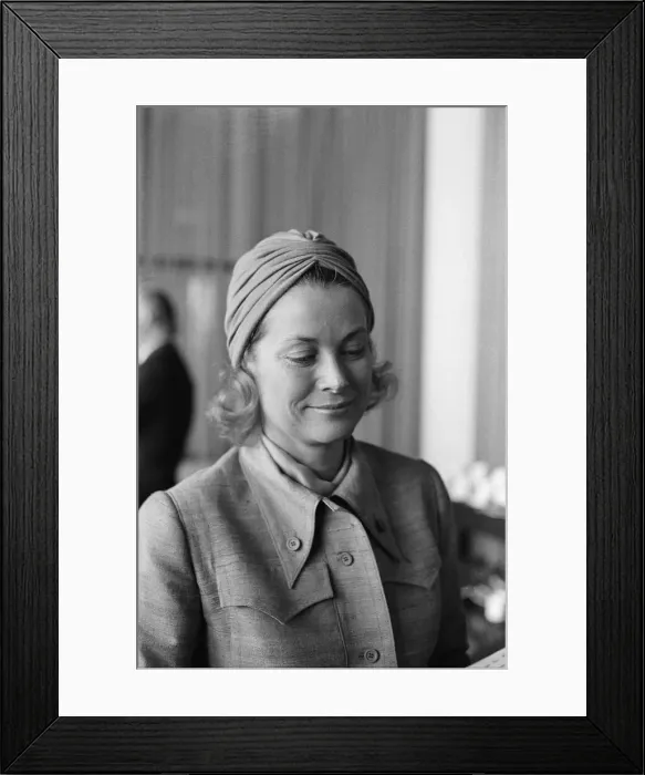 Framed Print : Princess Grace of Monaco arrives at Dublin Airport in Ireland Framed Print : Princess Grace of Monaco arrives at Dublin Airport in Ireland