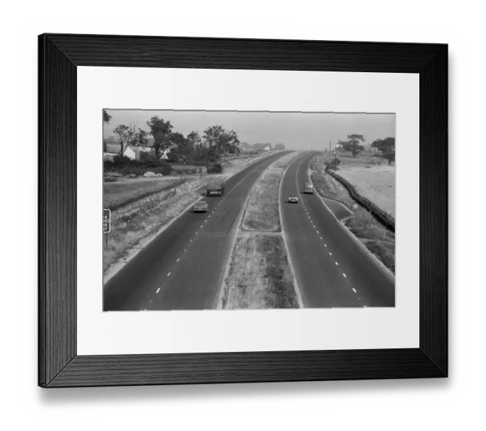 Framed Print : Views of the A19 road, Teesside. 1972 Framed Print : Views of the A19 road, Teesside. 1972