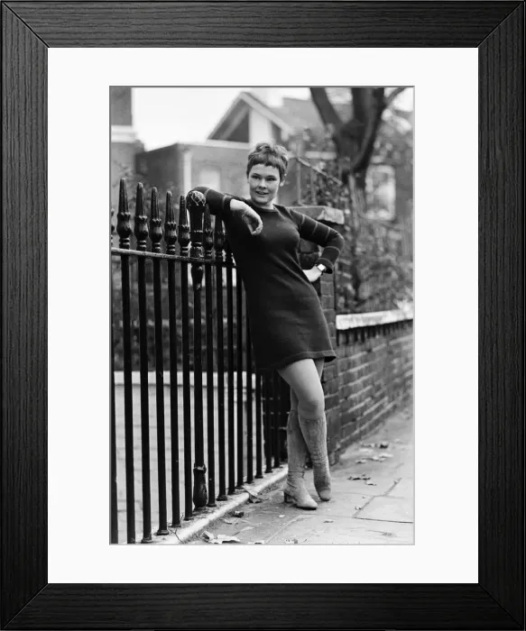 Framed Print : Actress Judi Dench at home. 17th November 1967