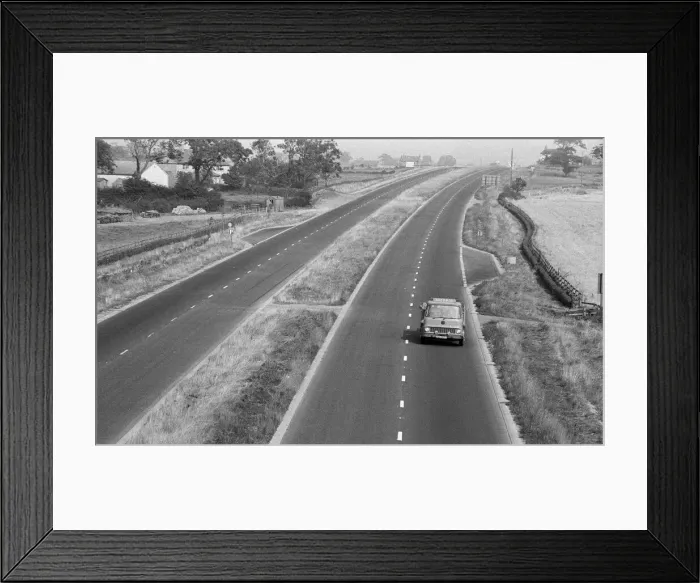 Framed Print : Views of the A19 road, Teesside. 1972 Framed Print : Views of the A19 road, Teesside. 1972