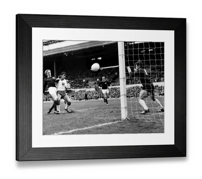Framed Print : World Cup Football Qualifying 1969 Scotland 8 Cyprus 0 Scotland score at Hampden