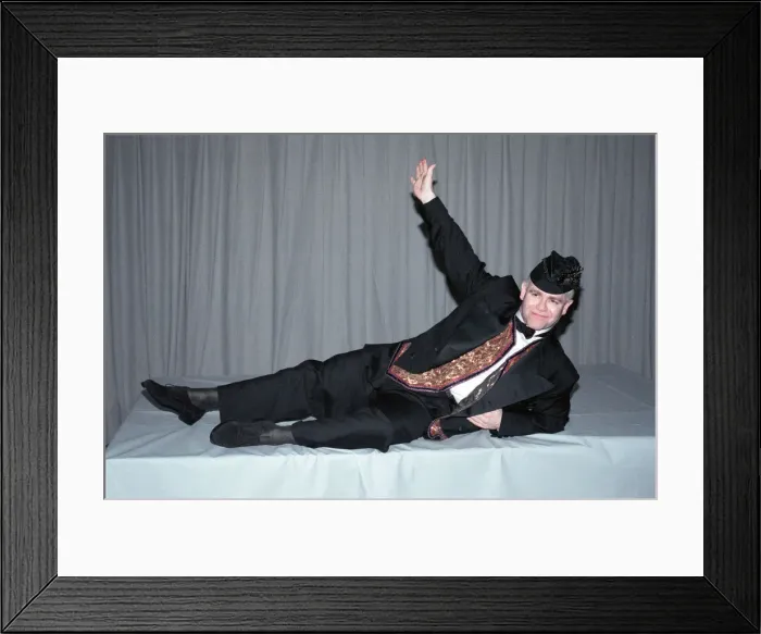 Framed Print : Elton John pictured in Paris where he is performing during his Reg Strikes Back Tour Framed Print : Elton John pictured in Paris where he is performing during his Reg Strikes Back Tour