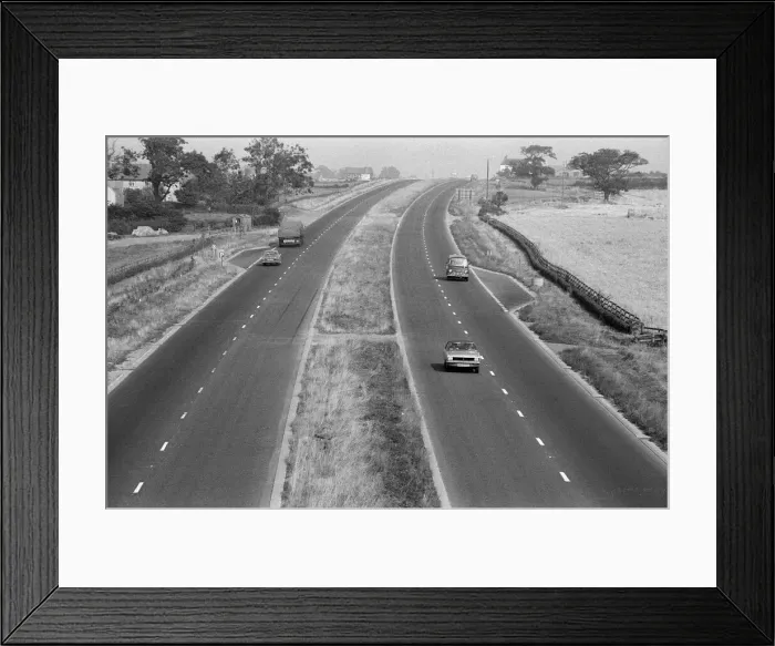 Framed Print : Views of the A19 road, Teesside. 1972 Framed Print : Views of the A19 road, Teesside. 1972