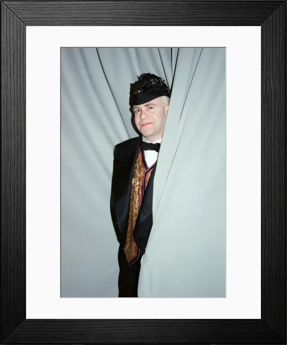 Framed Print : Elton John pictured in Paris where he is performing during his Reg Strikes Back Tour Framed Print : Elton John pictured in Paris where he is performing during his Reg Strikes Back Tour