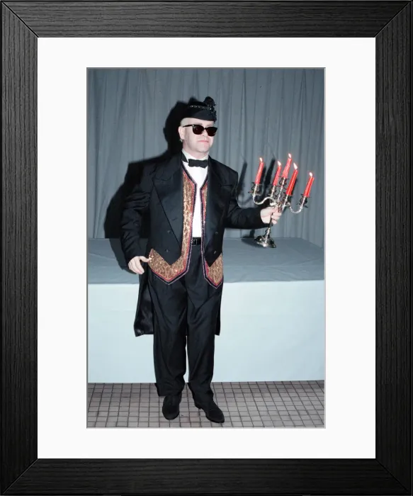 Framed Print : Elton John pictured in Paris where he is performing during his Reg Strikes Back Tour Framed Print : Elton John pictured in Paris where he is performing during his Reg Strikes Back Tour
