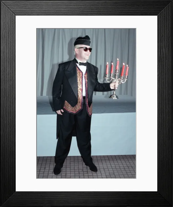 Framed Print : Elton John pictured in Paris where he is performing during his Reg Strikes Back Tour