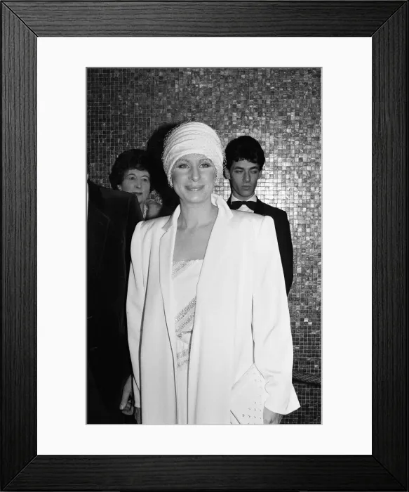 Framed Print : Barbra Streisand attends the Royal Charity Premiere of Yentl at the Leicester Square Framed Print : Barbra Streisand attends the Royal Charity Premiere of Yentl at the Leicester Square