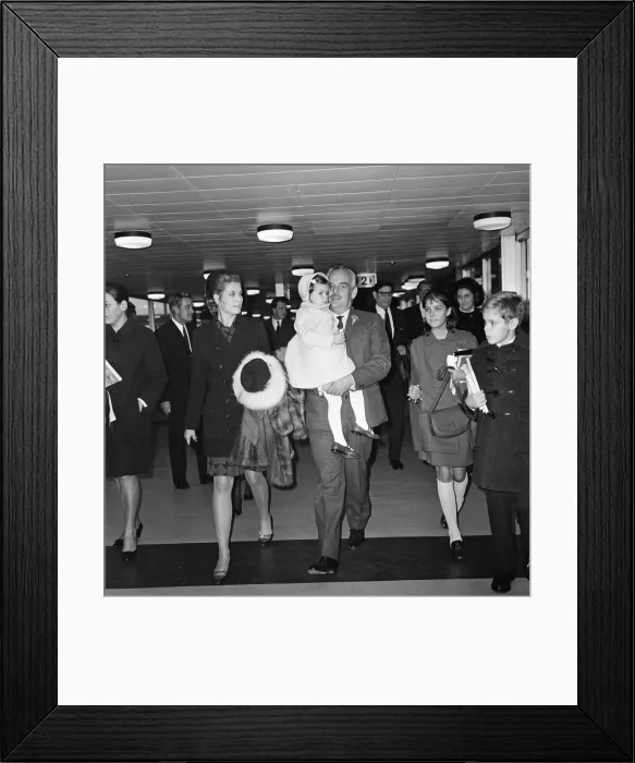 Framed Print : Prince Rainier III arrived at London Airport this afternoon 15 minutes before the rest of
