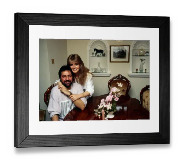 Framed Print : Linda Nolan with her husband Brian Hudson May 1991