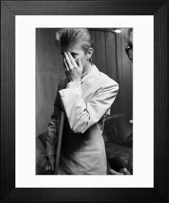 Framed Print : David Bowie at the British Rock and Pop awards. He was named the best male singer in Framed Print : David Bowie at the British Rock and Pop awards. He was named the best male singer in