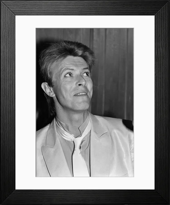 Framed Print : David Bowie at the British Rock and Pop awards. He was named the best male singer in