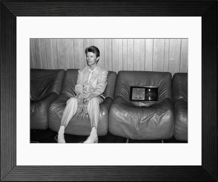 Framed Print : David Bowie at the British Rock and Pop awards. He was named the best male singer in Framed Print : David Bowie at the British Rock and Pop awards. He was named the best male singer in