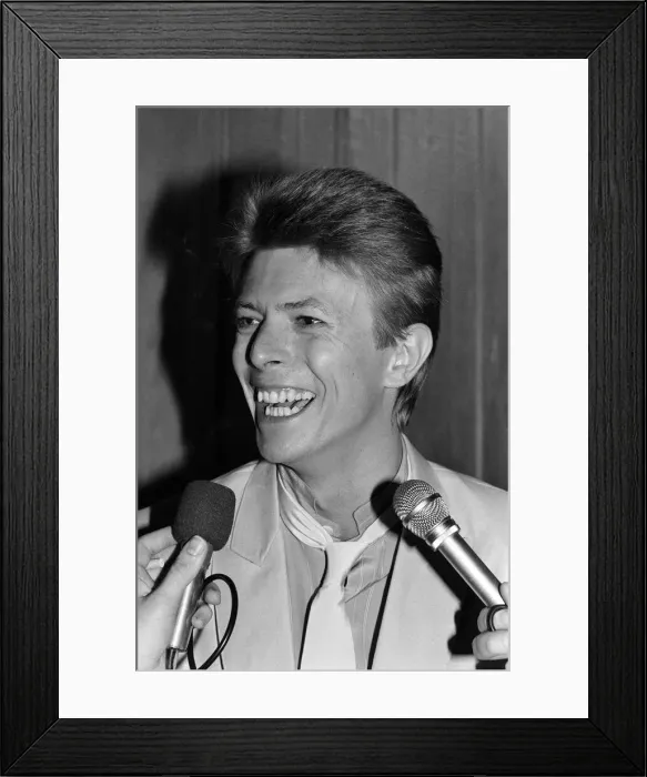 Framed Print : David Bowie at the British Rock and Pop awards. He was named the best male singer in