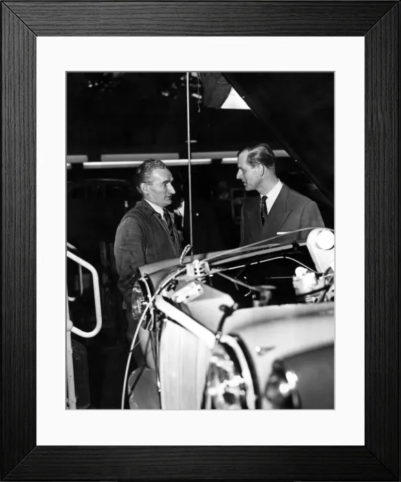 Framed Print : Prince Philip, The Duke of Edinburgh, visiting the Rover company in Solihull Framed Print : Prince Philip, The Duke of Edinburgh, visiting the Rover company in Solihull