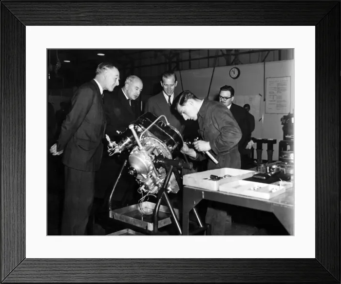 Framed Print : Prince Philip, The Duke of Edinburgh, visiting the Rover company in Solihull