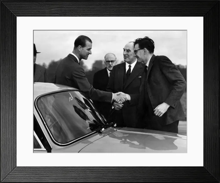 Framed Print : Prince Philip, The Duke of Edinburgh, visiting the Rover company in Solihull Framed Print : Prince Philip, The Duke of Edinburgh, visiting the Rover company in Solihull