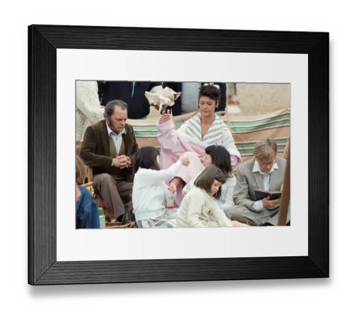 Framed Print : Some of the cast of The Darling Buds of May'pictured during the filming of