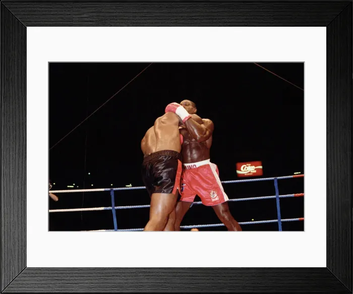 Framed Print : Oliver McCall vs. Frank Bruno, billed as The Empire Strikes Back Framed Print : Oliver McCall vs. Frank Bruno, billed as The Empire Strikes Back