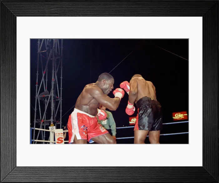 Framed Print : Oliver McCall vs. Frank Bruno, billed as The Empire Strikes Back Framed Print : Oliver McCall vs. Frank Bruno, billed as The Empire Strikes Back