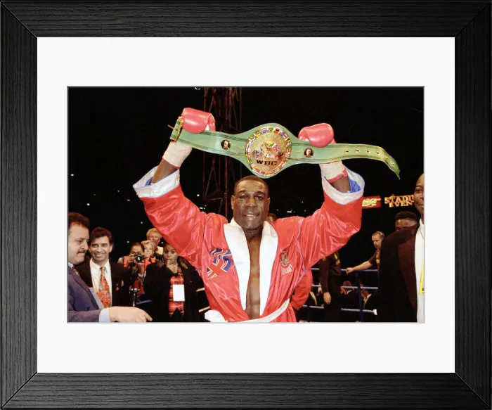 Framed Print : Oliver McCall vs. Frank Bruno, billed as The Empire Strikes Back Framed Print : Oliver McCall vs. Frank Bruno, billed as The Empire Strikes Back