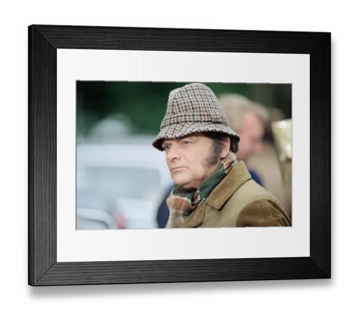 Framed Print : Actor David Jason, who plays Pop Larkin, pictured during the filming of