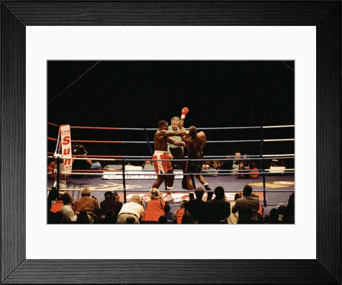 Framed Print : Oliver McCall vs. Frank Bruno, billed as The Empire Strikes Back Framed Print : Oliver McCall vs. Frank Bruno, billed as The Empire Strikes Back