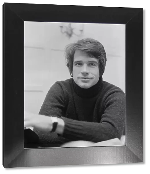 Warren Beatty, American actor, pictured in his London flat in South Audley Street