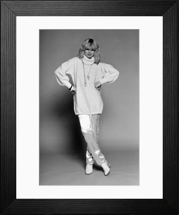 Framed Print : Model wearing 1977 clothing, Sunday Mirror fashion feature, studio pix, 2nd August 1977 Framed Print : Model wearing 1977 clothing, Sunday Mirror fashion feature, studio pix, 2nd August 1977