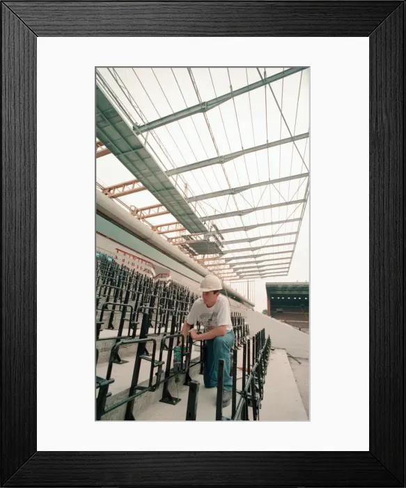 Framed Print : Witton Lane Stand Redevelopment, Aston Villa Football Club, Wednesday 4th August 1993