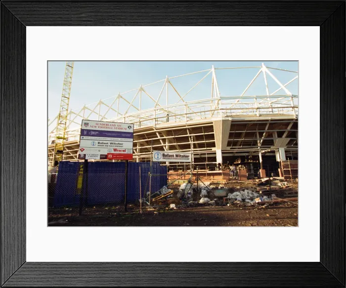 Framed Print : Construction of Sunderland A. F. Cs new stadium. 14th January 1997 Framed Print : Construction of Sunderland A. F. Cs new stadium. 14th January 1997