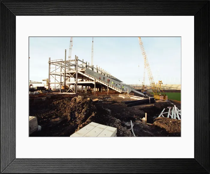 Framed Print : Construction of Sunderland A. F. Cs new stadium. 14th January 1997 Framed Print : Construction of Sunderland A. F. Cs new stadium. 14th January 1997