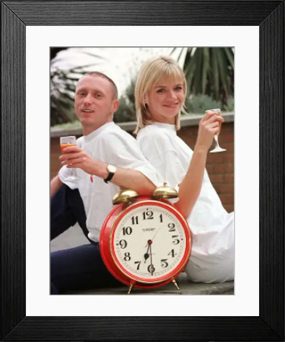Framed Print : Kevin Greening and Zoe Ball, pictured 2nd October 1997 Framed Print : Kevin Greening and Zoe Ball, pictured 2nd October 1997