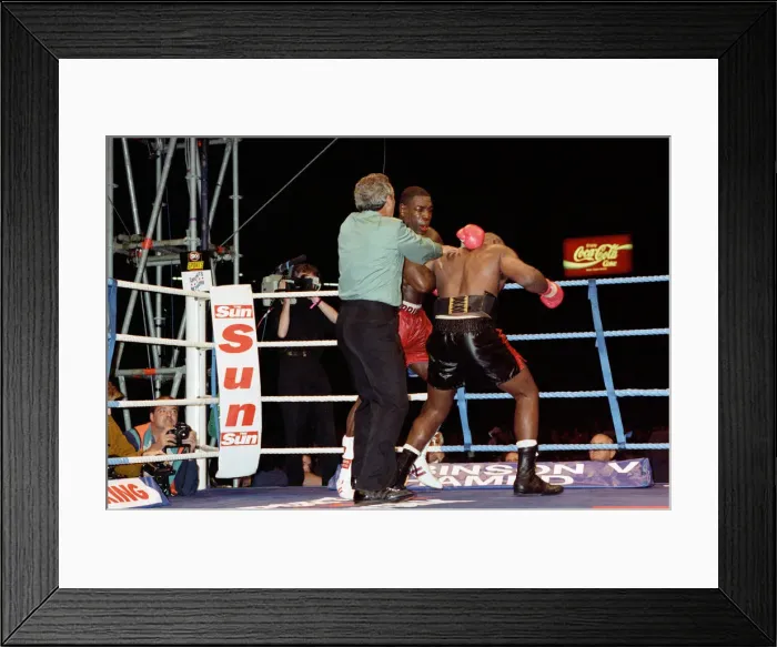 Framed Print : Oliver McCall vs. Frank Bruno, billed as The Empire Strikes Back Framed Print : Oliver McCall vs. Frank Bruno, billed as The Empire Strikes Back