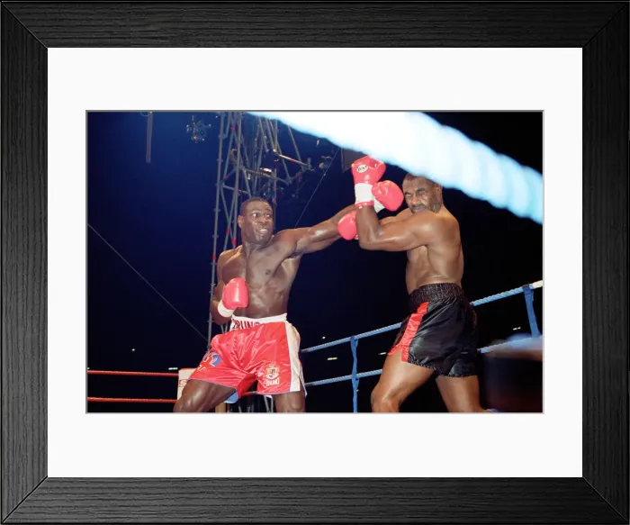 Framed Print : Oliver McCall vs. Frank Bruno, billed as The Empire Strikes Back Framed Print : Oliver McCall vs. Frank Bruno, billed as The Empire Strikes Back