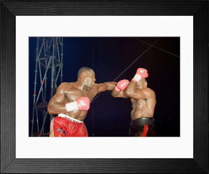 Framed Print : Oliver McCall vs. Frank Bruno, billed as The Empire Strikes Back Framed Print : Oliver McCall vs. Frank Bruno, billed as The Empire Strikes Back