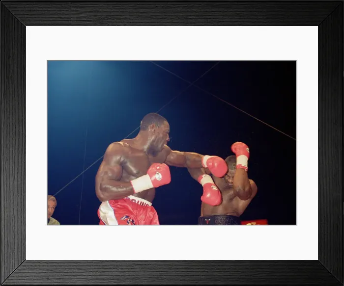 Framed Print : Oliver McCall vs. Frank Bruno, billed as The Empire Strikes Back Framed Print : Oliver McCall vs. Frank Bruno, billed as The Empire Strikes Back