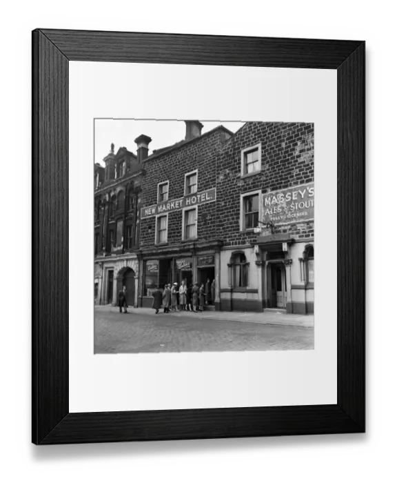 Framed Print : New Market Hotel in Burnley. May 1959