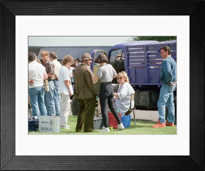 Framed Print : Actor David Jason and other cast members pictured during the filming of Framed Print : Actor David Jason and other cast members pictured during the filming of