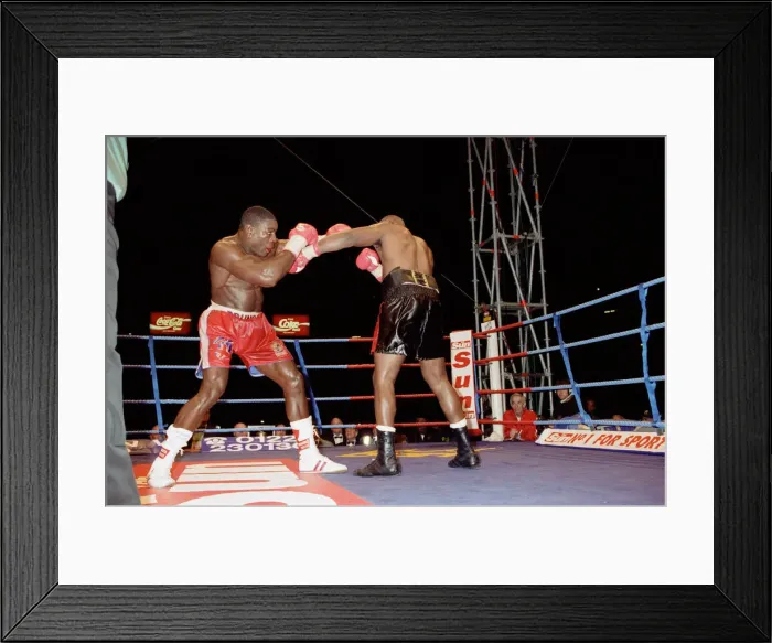 Framed Print : Oliver McCall vs. Frank Bruno, billed as The Empire Strikes Back Framed Print : Oliver McCall vs. Frank Bruno, billed as The Empire Strikes Back