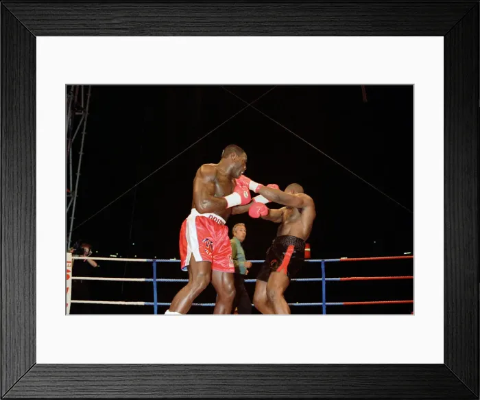 Framed Print : Oliver McCall vs. Frank Bruno, billed as The Empire Strikes Back Framed Print : Oliver McCall vs. Frank Bruno, billed as The Empire Strikes Back