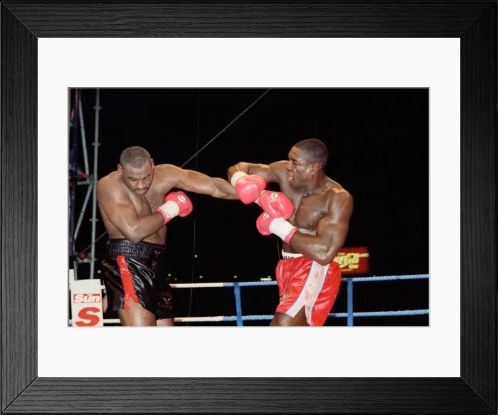 Framed Print : Oliver McCall vs. Frank Bruno, billed as The Empire Strikes Back Framed Print : Oliver McCall vs. Frank Bruno, billed as The Empire Strikes Back