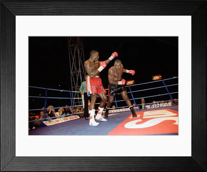 Framed Print : Oliver McCall vs. Frank Bruno, billed as The Empire Strikes Back Framed Print : Oliver McCall vs. Frank Bruno, billed as The Empire Strikes Back