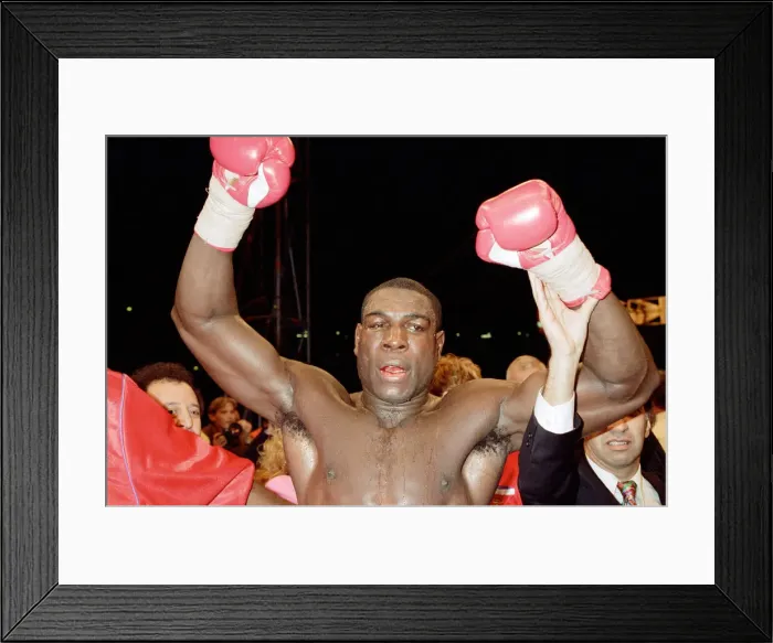 Framed Print : Oliver McCall vs. Frank Bruno, billed as The Empire Strikes Back Framed Print : Oliver McCall vs. Frank Bruno, billed as The Empire Strikes Back