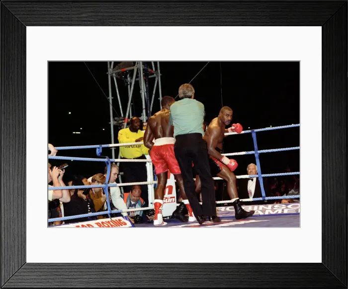 Framed Print : Oliver McCall vs. Frank Bruno, billed as The Empire Strikes Back Framed Print : Oliver McCall vs. Frank Bruno, billed as The Empire Strikes Back